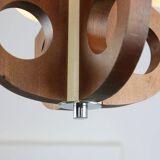 Mid-century scandinavian chrome & opaline chandelier, 1960s