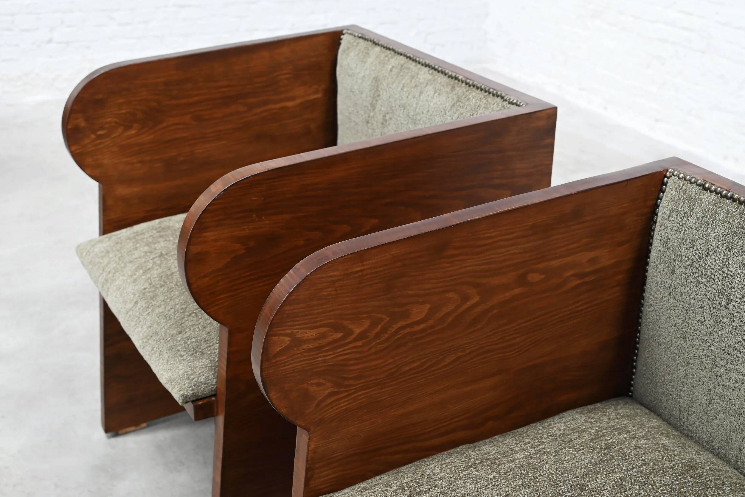 Pair of Swedish modern armchairs, Sweden, 1940s