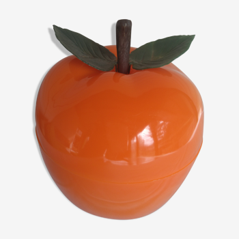 Seau à glaçons pomme orange années 70