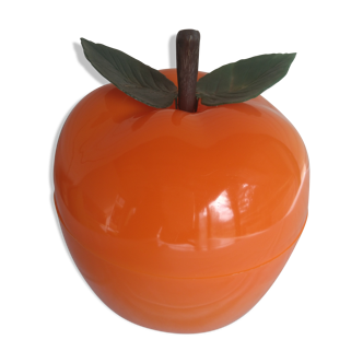Seau à glaçons pomme orange années 70