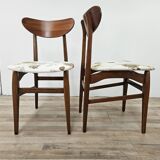 70s teak dining room chairs Scandinavian design