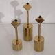 Lot of vintage Scandinavian brass candlesticks