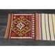 1970s Vintage Turkish Handmade Wool & Cotton White Runner Rug 47x222