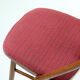 Chaises en bois et tapisserie rose, Tchécoslovaquie années 60