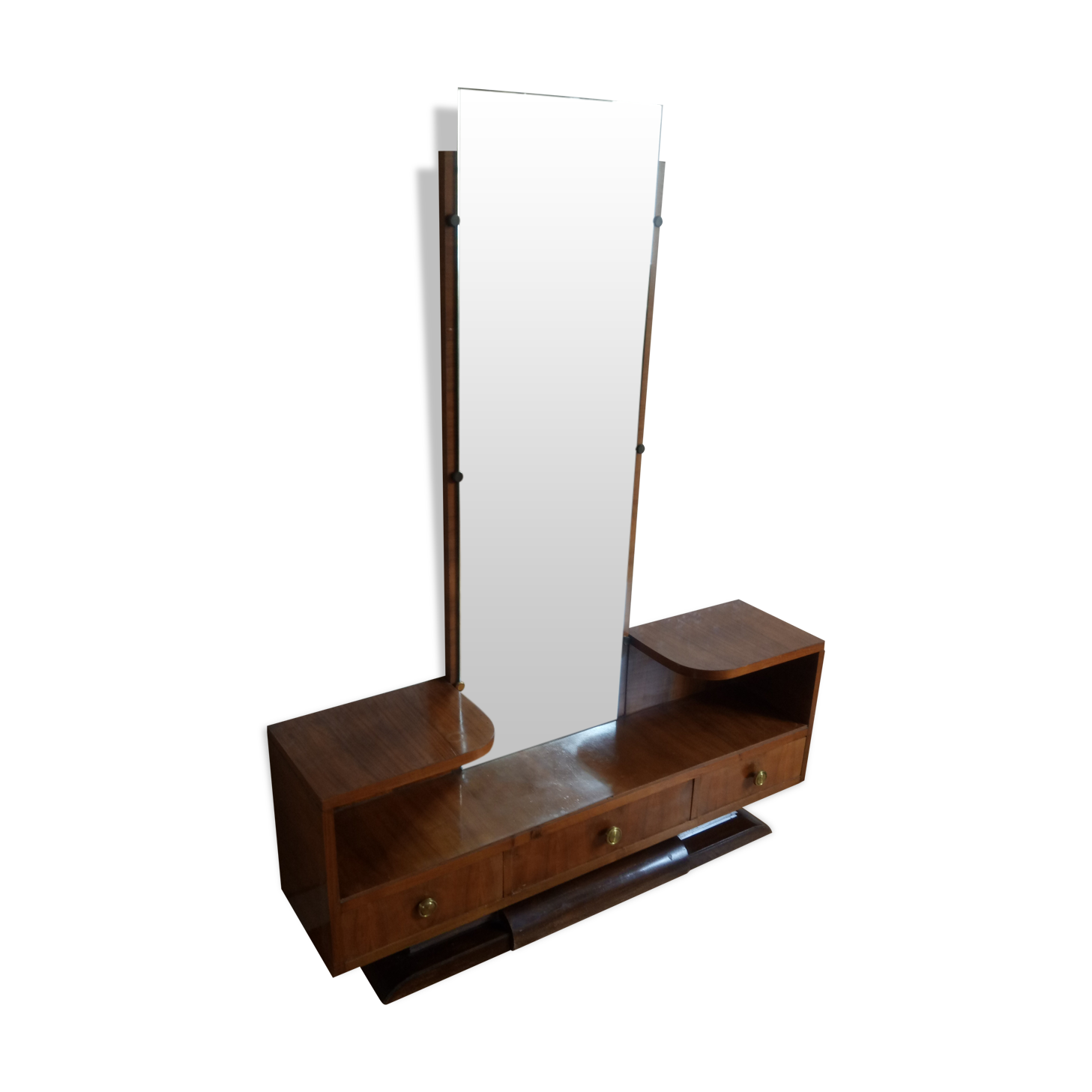 Art-deco walnut dressing table from the 1930s