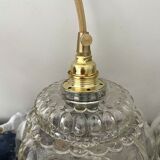 Set of two new electrified bubble globe lamps