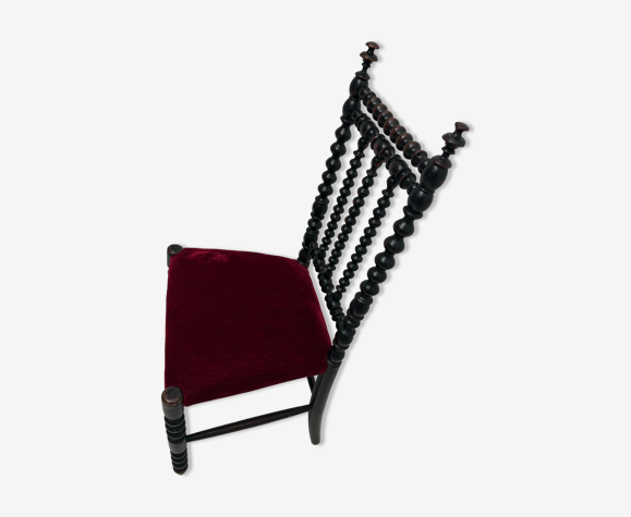 Children's chair Napoleon III wood turned black