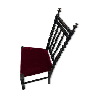 Chaise enfant  Napoléon III bois tourné noir