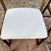 Four vintage Baumann sled chairs from the 1960s 1970s.