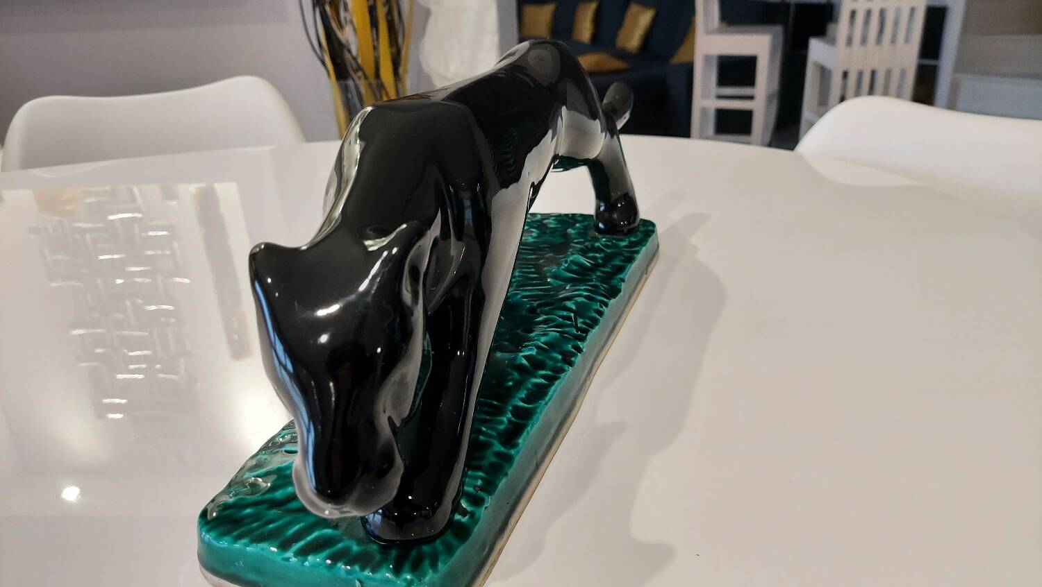 Ceramic Panther Vallauris art deco 1930