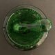 Cendrier Biot en verre vert avec pilon écrase cigares 1960