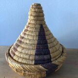 Woven wicker basket