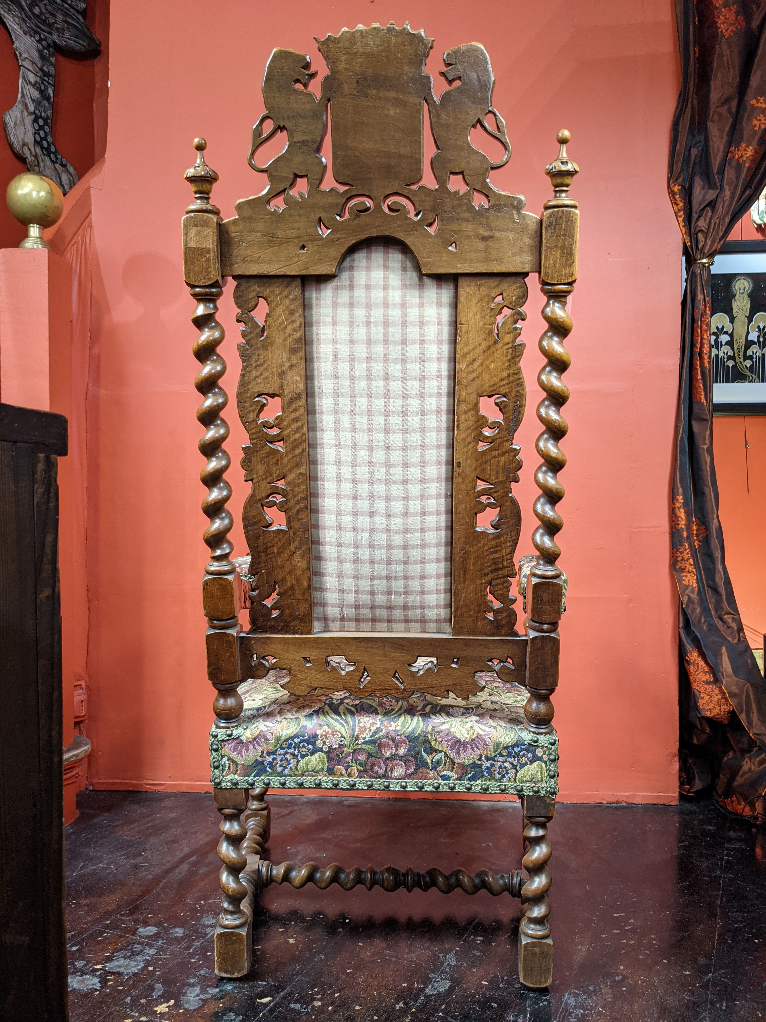 Neo-baroque armchair, circa 1880