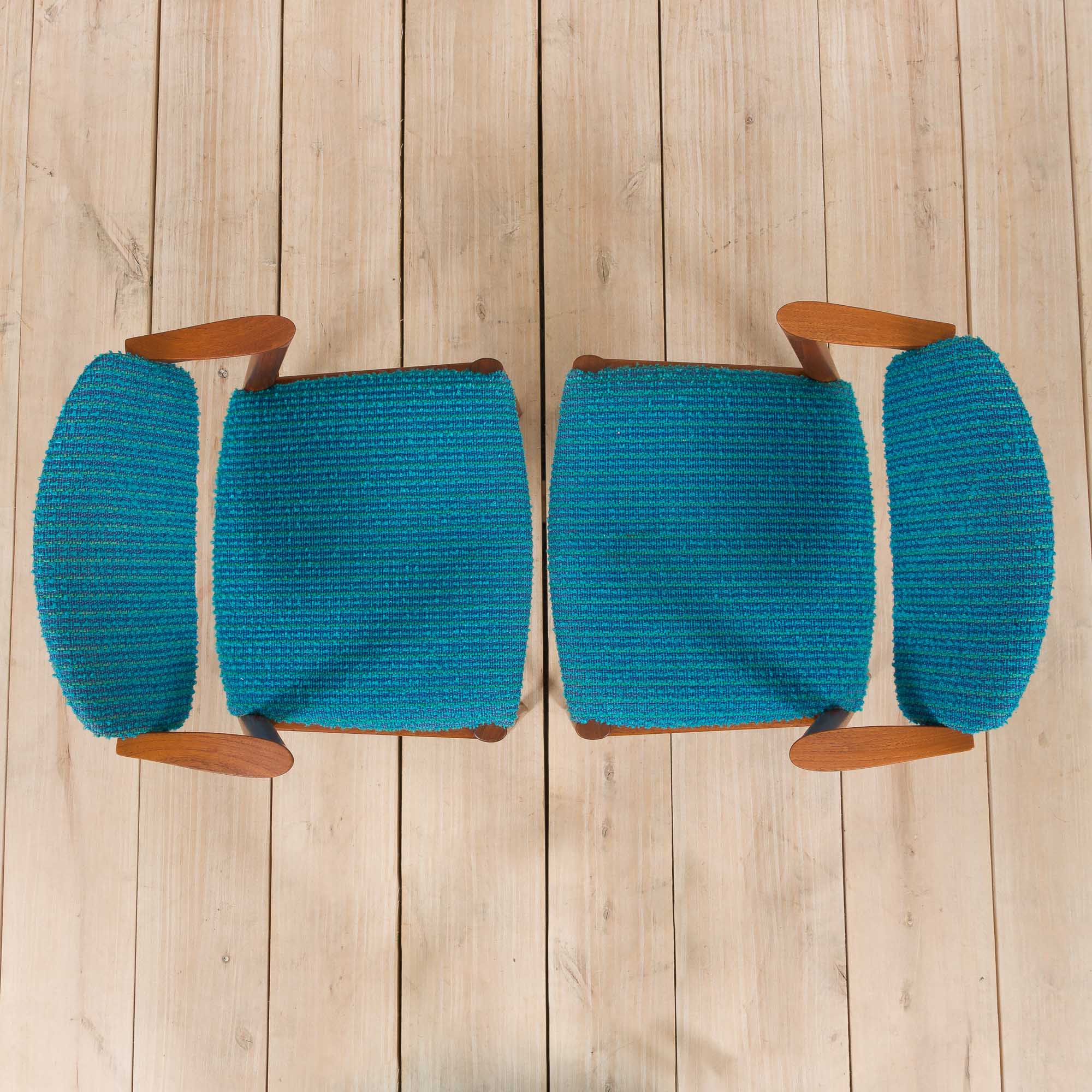 Paire de chaises en teck Kai Kristiansen, Danemark, années 60