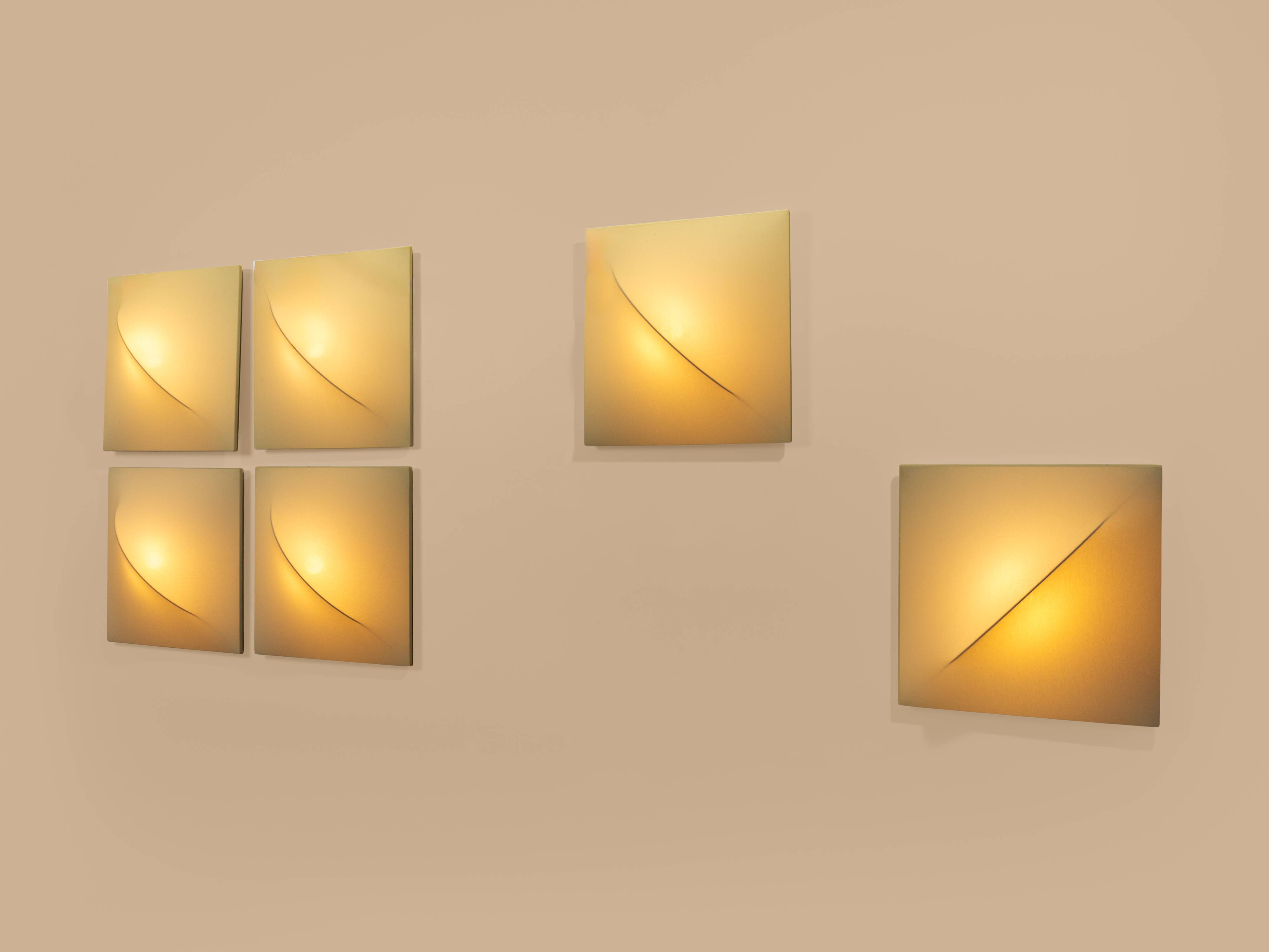 Set of six Kazuhide Takahama Saori wall lights from around 1970.