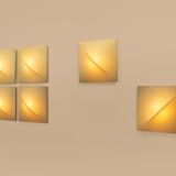 Set of six Kazuhide Takahama Saori wall lights from around 1970.