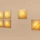 Set of six Kazuhide Takahama Saori wall lights from around 1970.