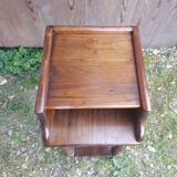 Bedside table nightstand wood + vintage case