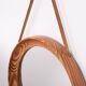 Uno & Östen Kristiansson Solid Pine round Wall Mirror Sweden 1960s