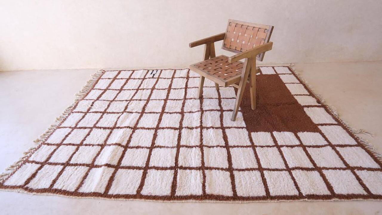 Tapis beni ouarin fait main traditionnelle taille 150 x 250 cm