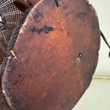 Floral carved wood lamp from the 60s