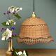 Vintage pendant light in natural materials