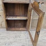 Old tribal wall display case in Burmese teak