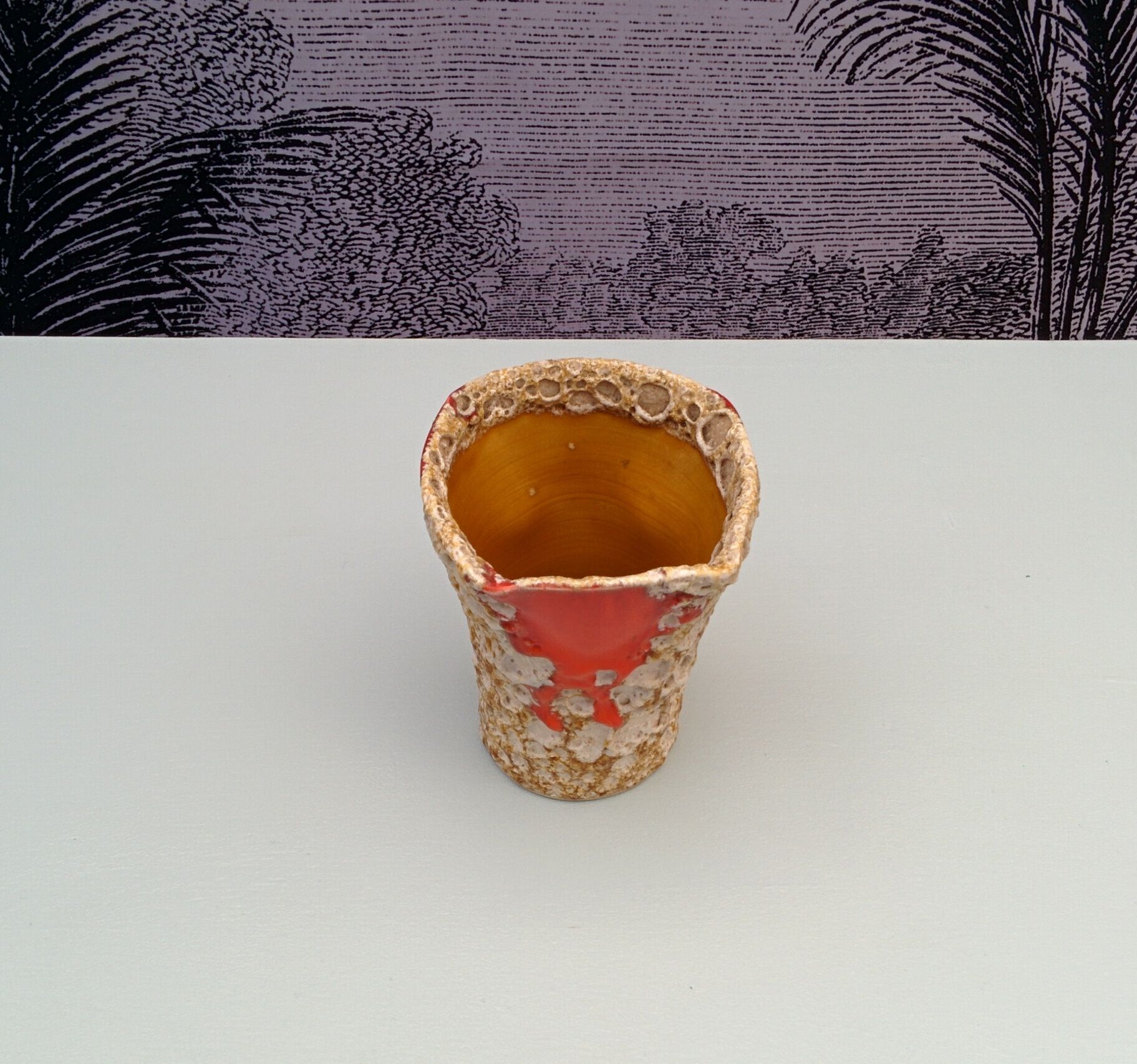 Orange vase vintage
