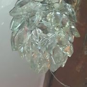 Lustre pampilles glycine / verre / cristal