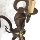French Vintage Double Light Bronze Vintage Flemish Style Wall Light 5352