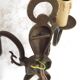 French Vintage Double Light Bronze Vintage Flemish Style Wall Light 5352