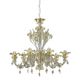 Venetian Cà Rezzonico Floral Gold Murano Style Glass Chandelier From Simoen