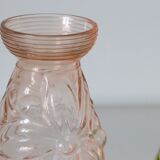Little hyacinth vase in molded glass, vintage