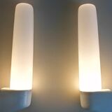 1960’s modernist mid-century Wilhem Wagenfeld pair of sconces for Lindner gmbh