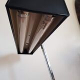 Large Scandinavian desk lamp designer Jac Jacobsen editor Luxo in black and chrome lacquered metal