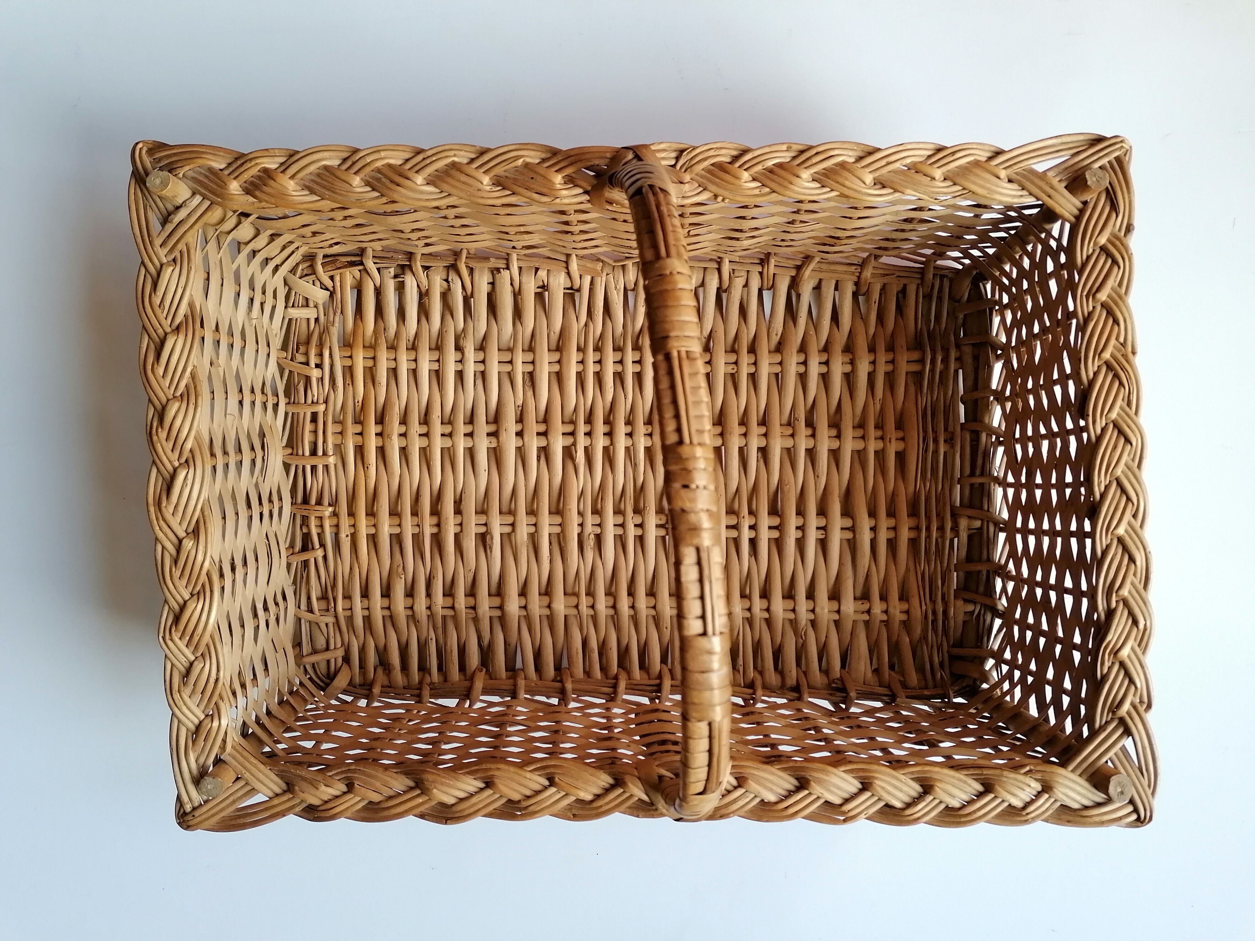 Picking rattan basket