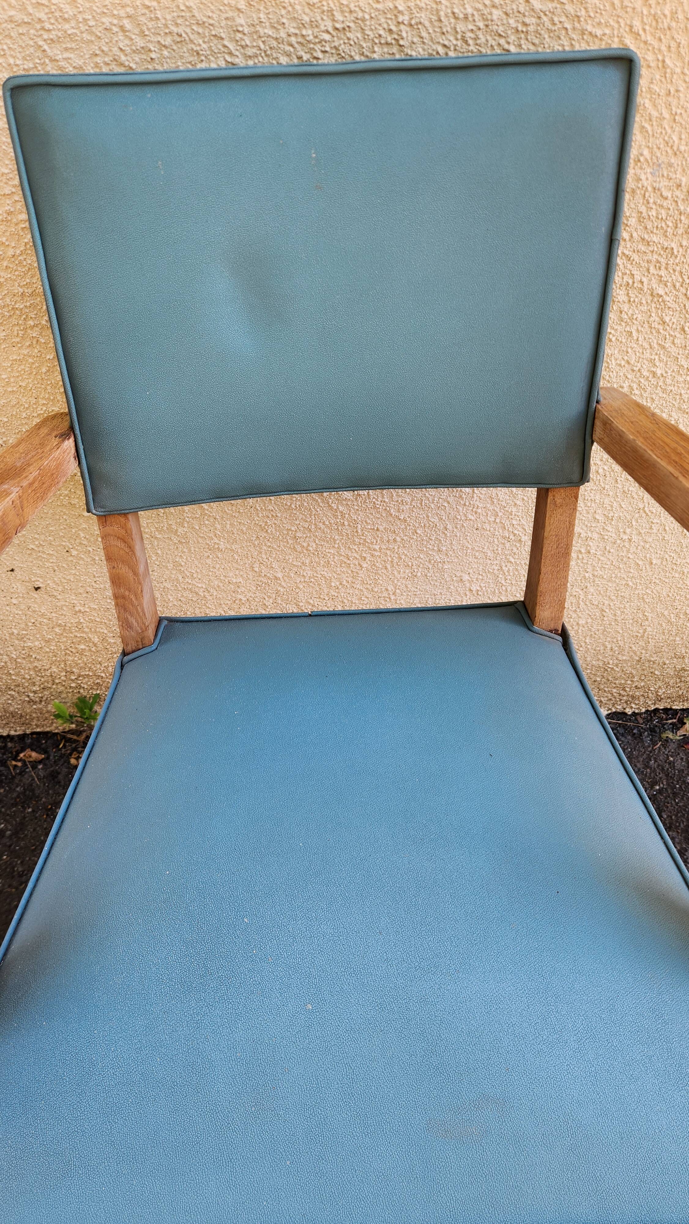 Pair of Vintage Bridge Armchairs 1950s Green