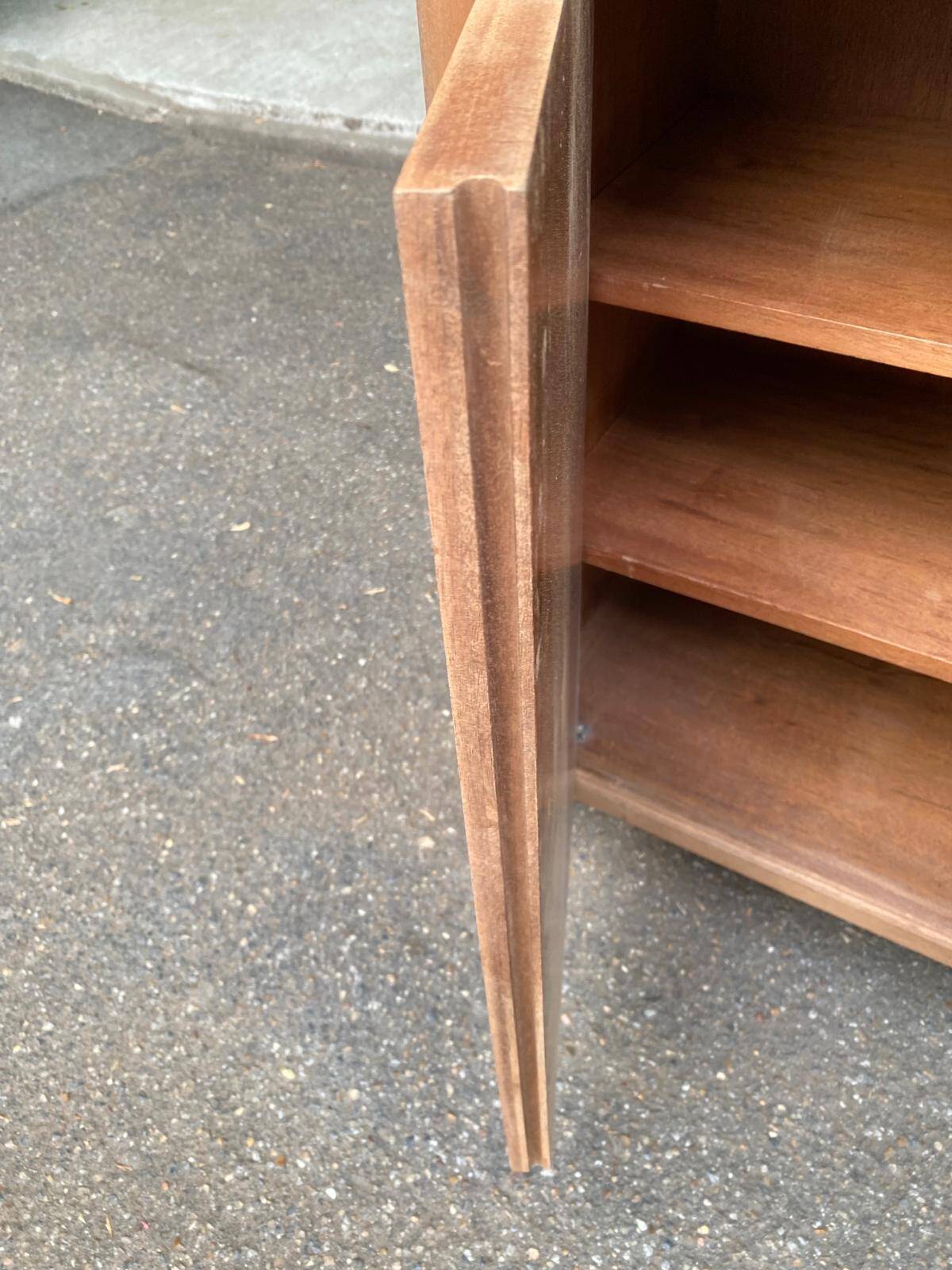 Louis XVI buffet, shallow, stripped, made of solid mahogany, 1950.