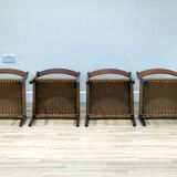 Danish chairs in teak and paper cord by Poul Volther (1960)