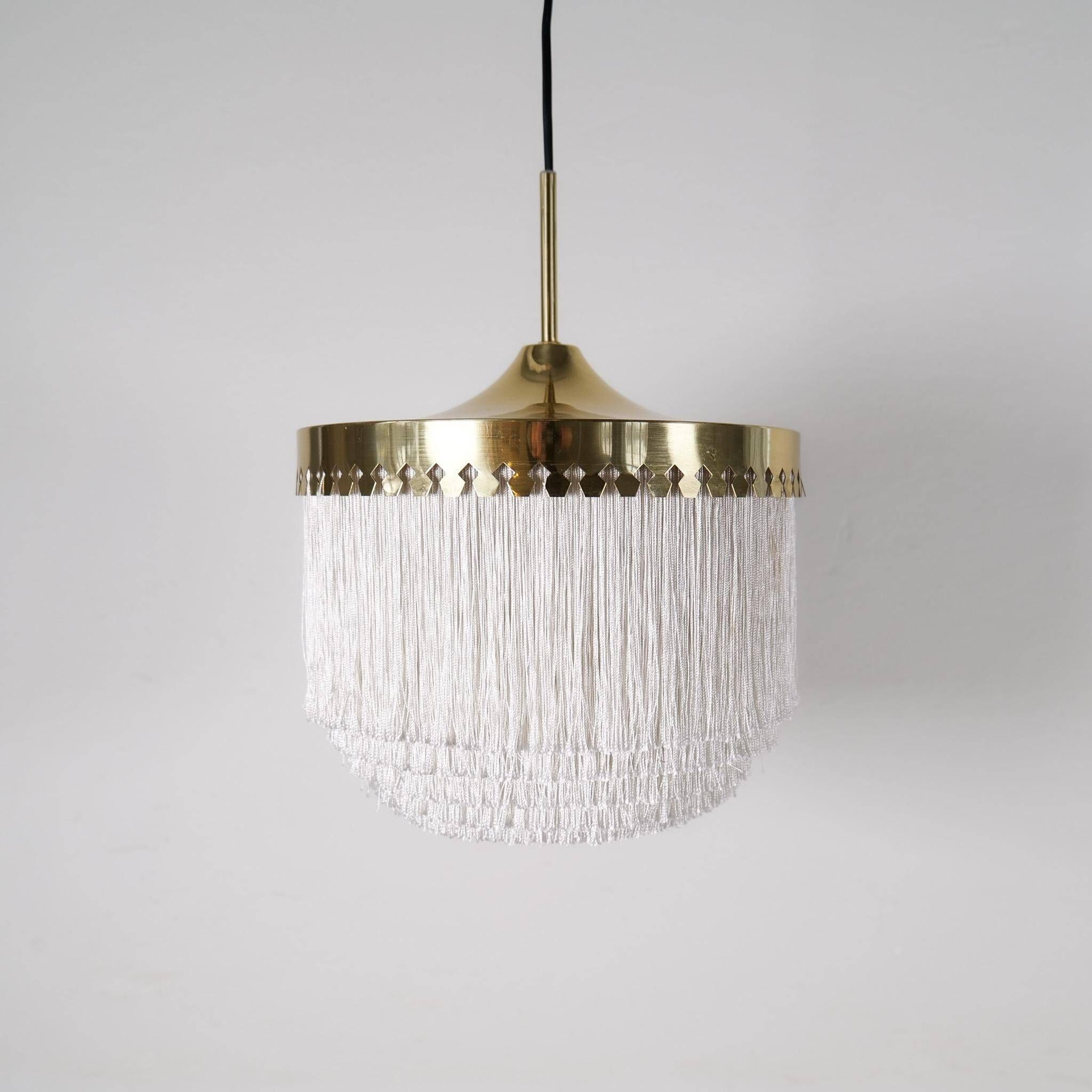 Lampe plafonnier à franges Midcentury Modern Hans-Agne Jakobsson Modèle T601, Suède