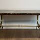 Neoclassical coffee table in brass and marble by Raymond Subes