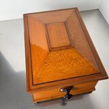 Historicism Box in Floral Ash Veneer and Rosewood, Austria, 1880s