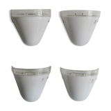 Italian sconces wall lamps  by Leucos with Murano glass, 1970s