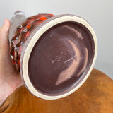 Jasba orange-grey vase/jug, bunte welt der keramik (colorful world of ceramics), west german pottery