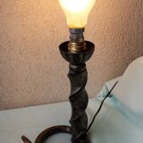 Pair of wrought iron lamp bases
