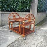 Serving rattan trolley L80