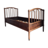 Old curved wooden bed - one person