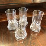 Set of 4 Bayel Glasses, Crystal Shot France