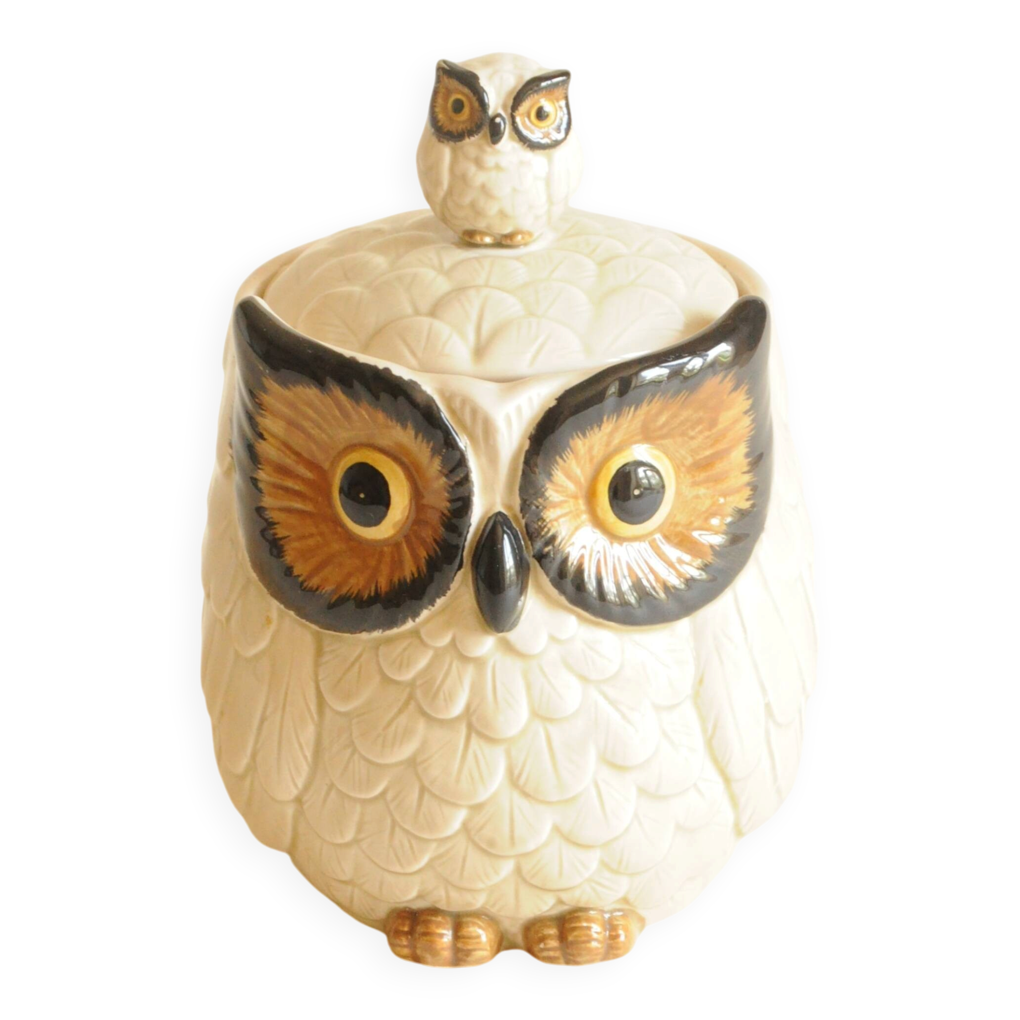 Vintage 1970s Cookie Jar - Owl Decor - Otagiri Japan