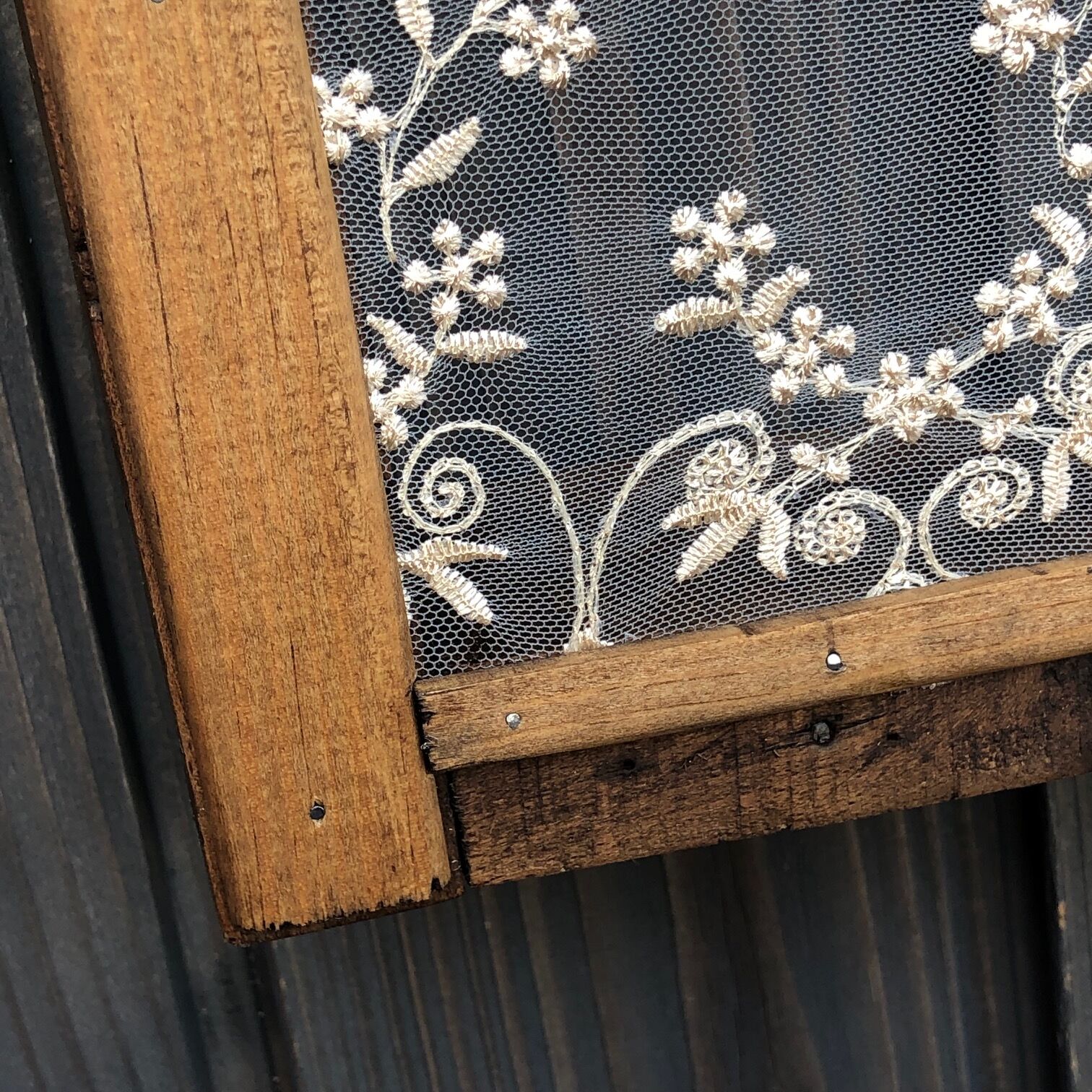 Ancient wooden sieve "lace"